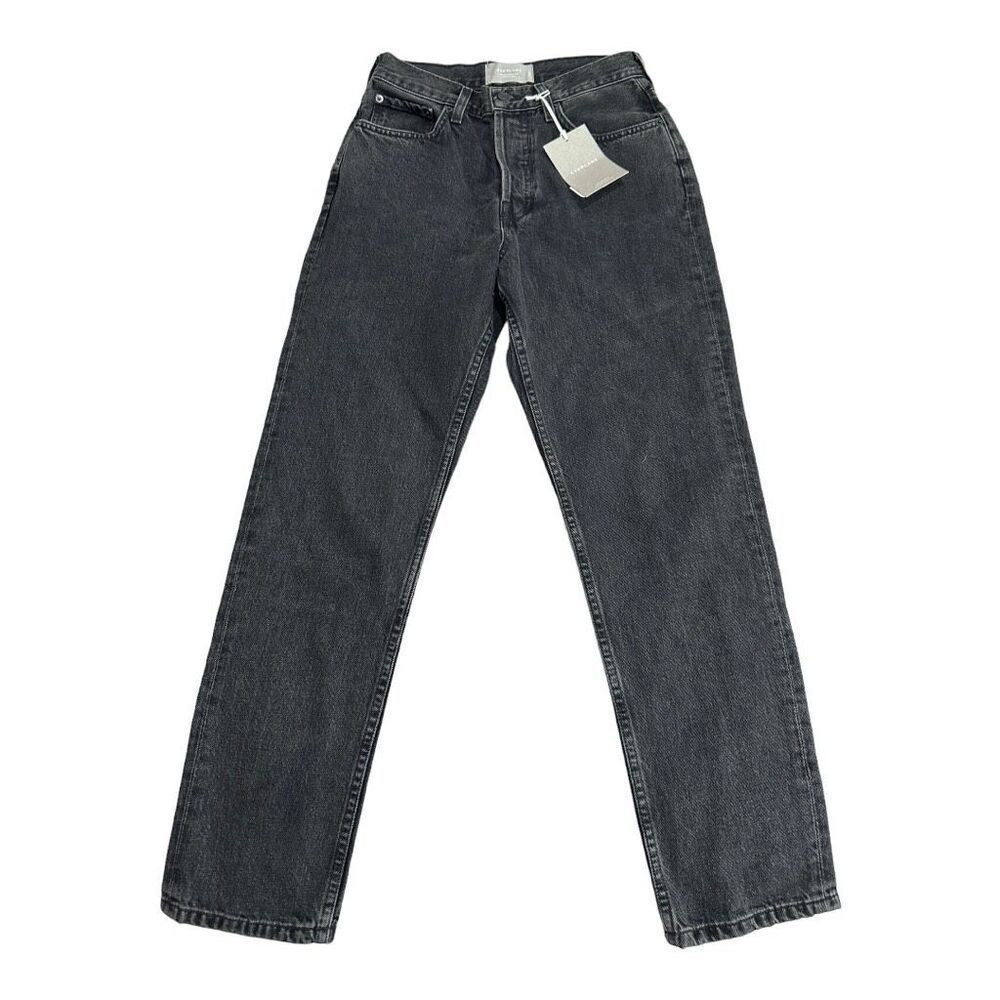 Everlane Women's The 90's Cheeky Ankle Straight Leg Jeans Washed Black Size 26